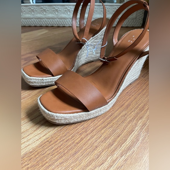 NWT A New Day Size 10 Women Brown Platform Wedges - Picture 2 of 4